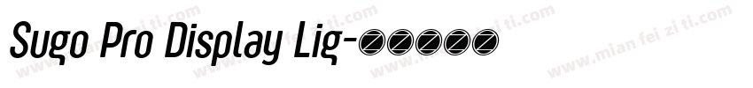 Sugo Pro Display Lig字体转换